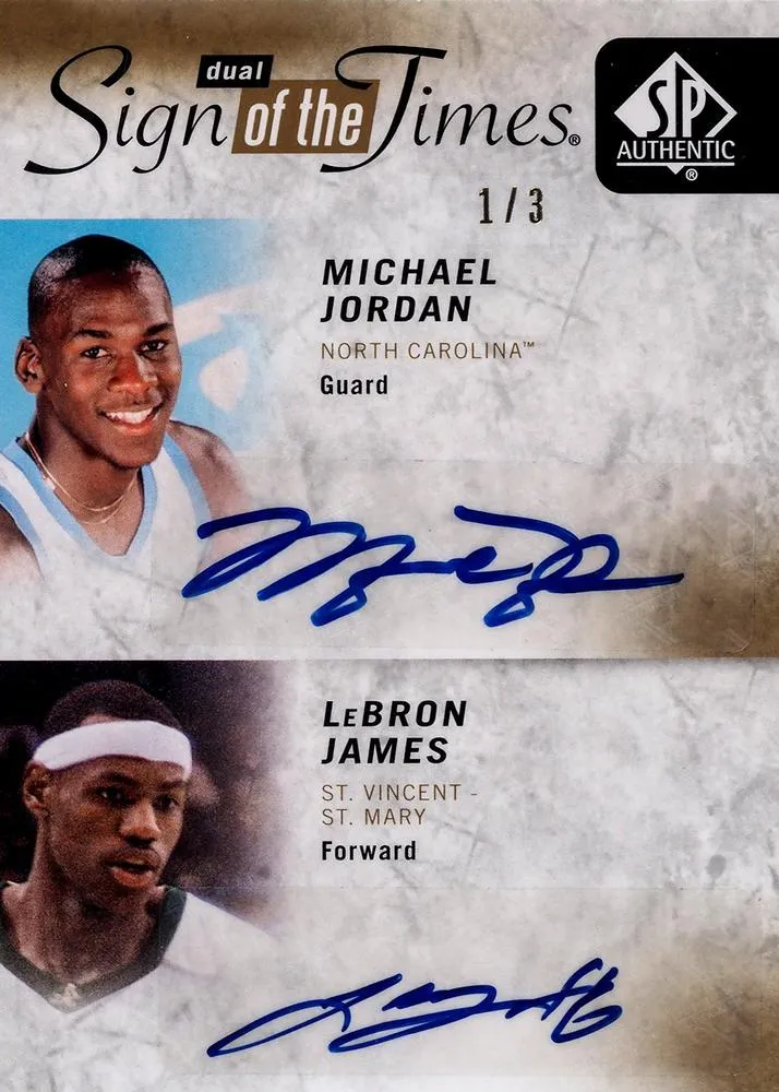 2012-13 SP Authentic Michael Jordan Sign of the Times Dual #S2-JJ card image