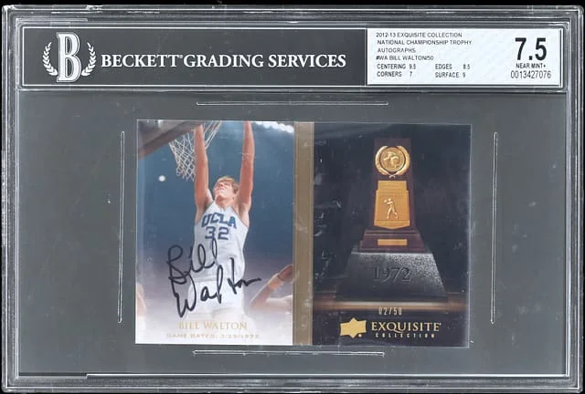 2012-13 Upper Deck Exquisite Collection Bill Walton National Championship Trophy #CT-BW card image