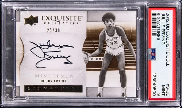 2012-13 Upper Deck Exquisite Collection Julius Erving Signatures #S-JE card image