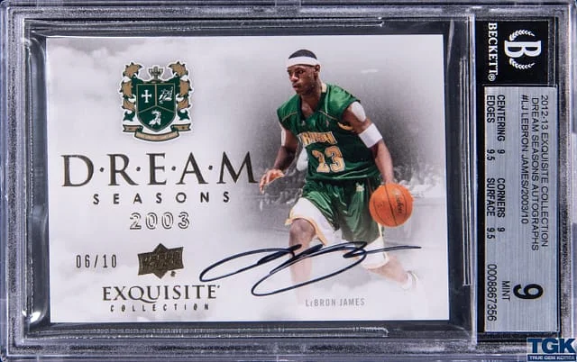 2012-13 Upper Deck Exquisite Collection LeBron James Dream Seasons Autographs #DS-LJ card image
