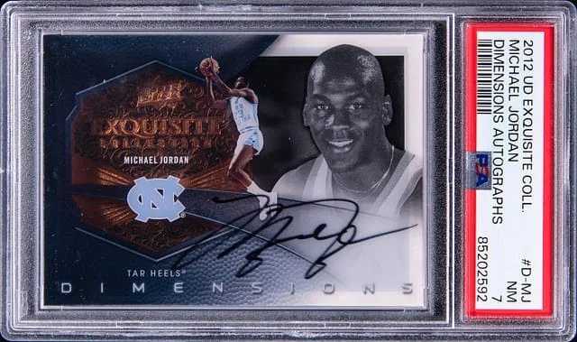 2012-13 Upper Deck Exquisite Collection Michael Jordan Dimensions Autographs #D-MJ card image