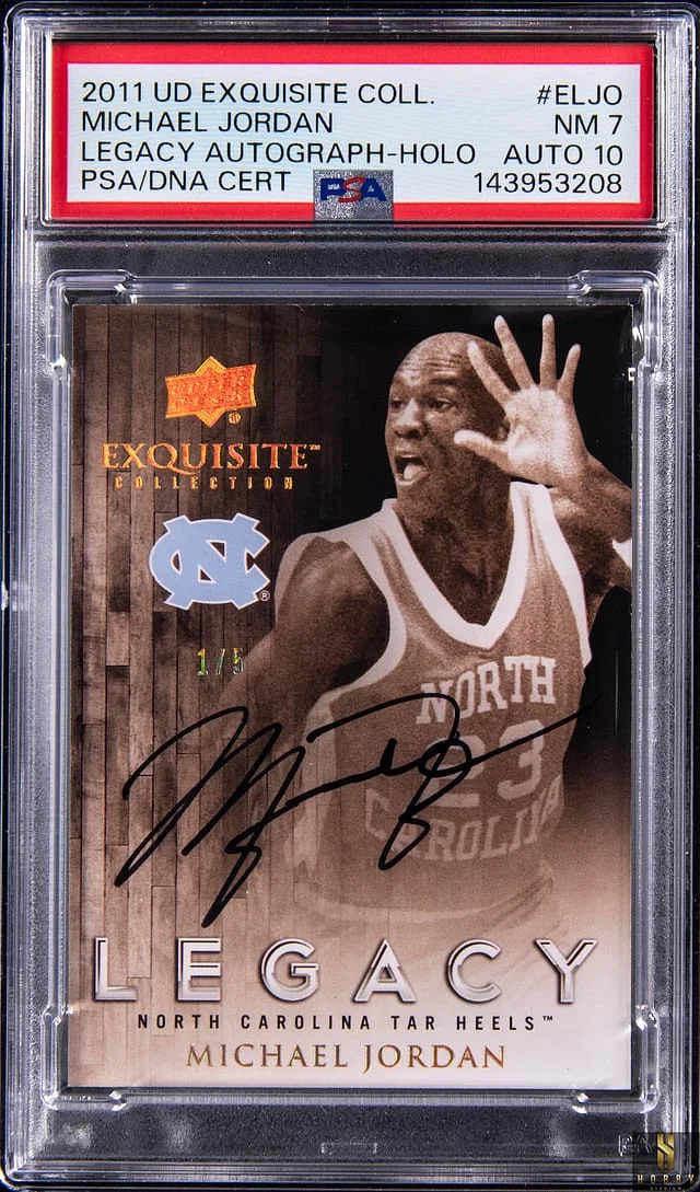 2012-13 Upper Deck Exquisite Collection Michael Jordan Legacy Autograph Holo #EL-JO card image