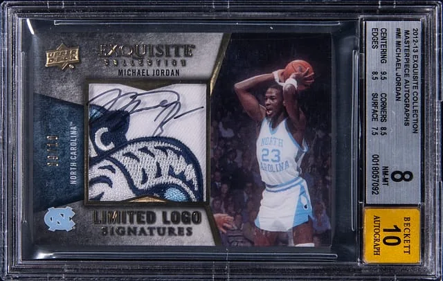 2012-13 Upper Deck Exquisite Collection Michael Jordan Limited Logos Signatures #LL-MI card image