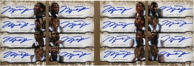 2012-13 Upper Deck Exquisite Collection Michael Jordan Multi-Signed Sixteen Signature Booklet #E16-1 card image