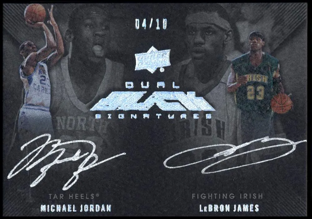 2012-13 Upper Deck Exquisite Michael Jordan UD Black Autographs Dual #B2-JJ card image