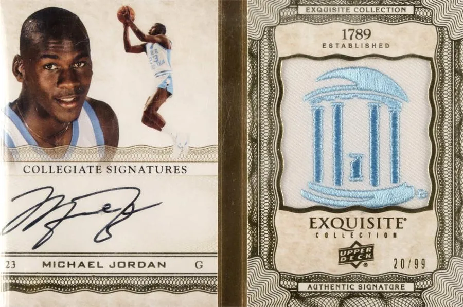 2012-13 Upper Deck Exquisite Michael Jordan Collegiate Seal Autographs #CS-JO card image