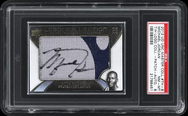 2012-13 Upper Deck Michael Jordan UNC Master Collection Logo Collection Patch Autograph #TH-8 card image