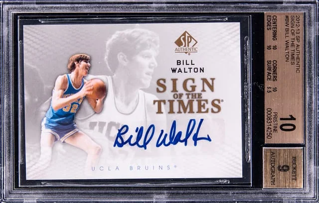 2012-13 Upper Deck SP Authentic Bill Walton Sign Of The Times #BW card image