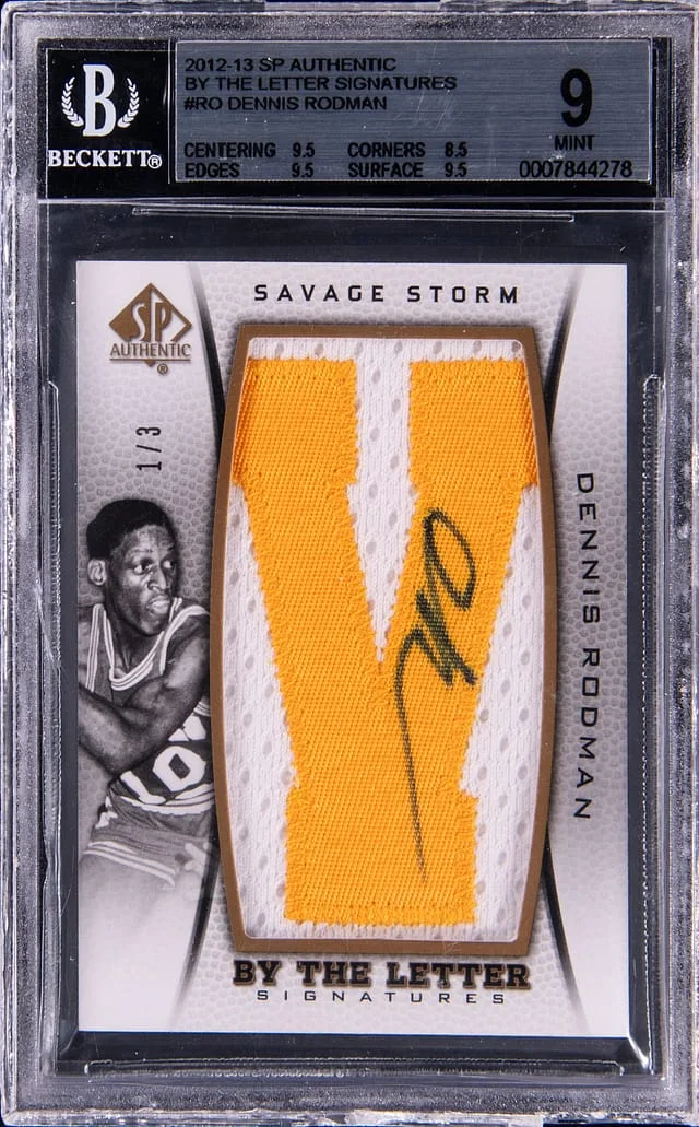 2012-13 Upper Deck SP Authentic Dennis Rodman By The Letter Signatures #BL-RO card image