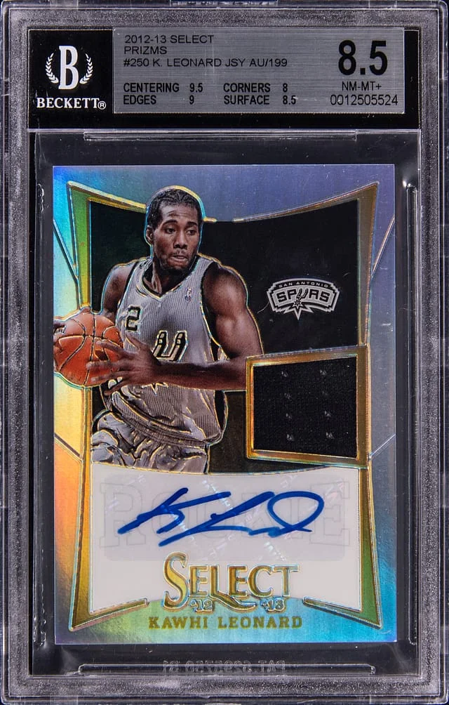 2012-23 Panini Select Kawhi Leonard Jersey Autographs Silver Prizm #250 card image