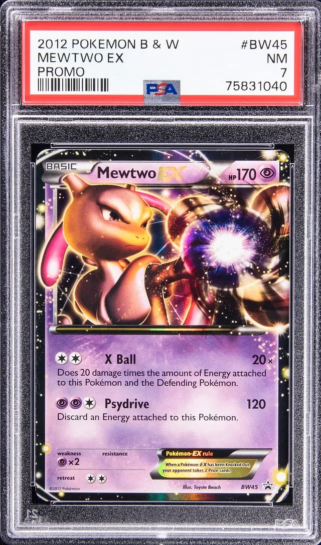 2012 Black & White Mewtwo EX Promo #BW45 card image
