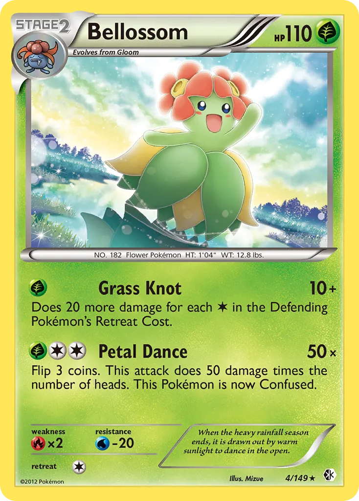2012 Boundaries Crossed Bellossom #004/149 Rare card image