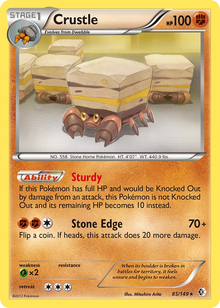 2012 Boundaries Crossed Crustle #085/149 Rare Holo card image