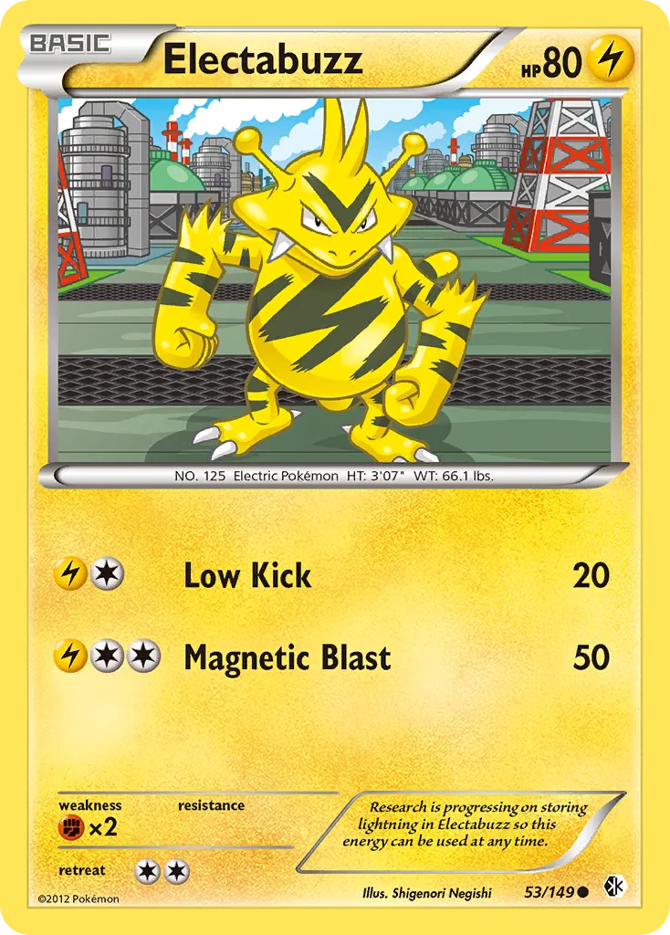 2012 Boundaries Crossed Electabuzz Common #053/149 Common card image