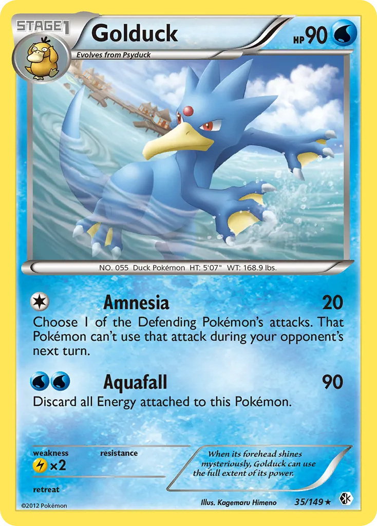 2012 Boundaries Crossed Golduck #035/149 Rare card image