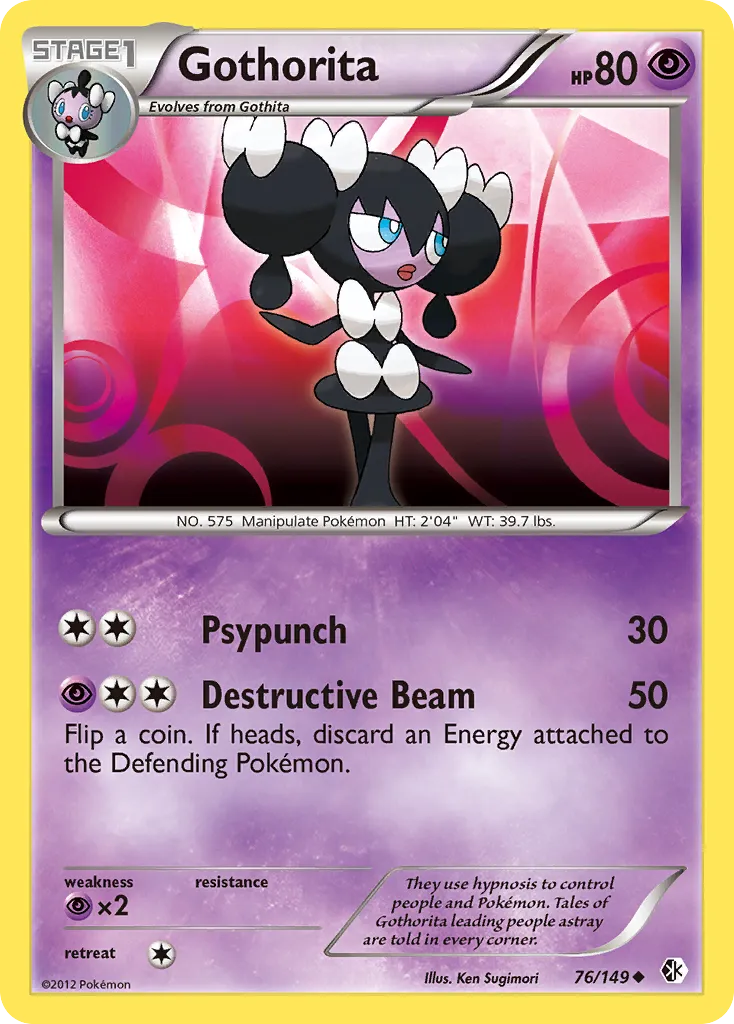 2012 Boundaries Crossed Gothorita #076/149 Uncommon card image