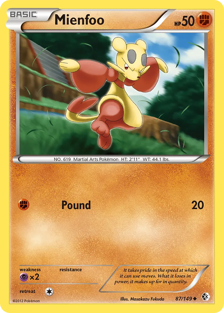 2012 Boundaries Crossed Mienfoo #087/149 Uncommon card image