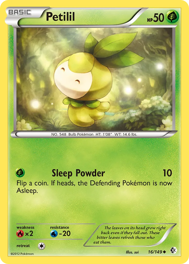 2012 Boundaries Crossed Petilil Uncommon #016/149 Uncommon card image