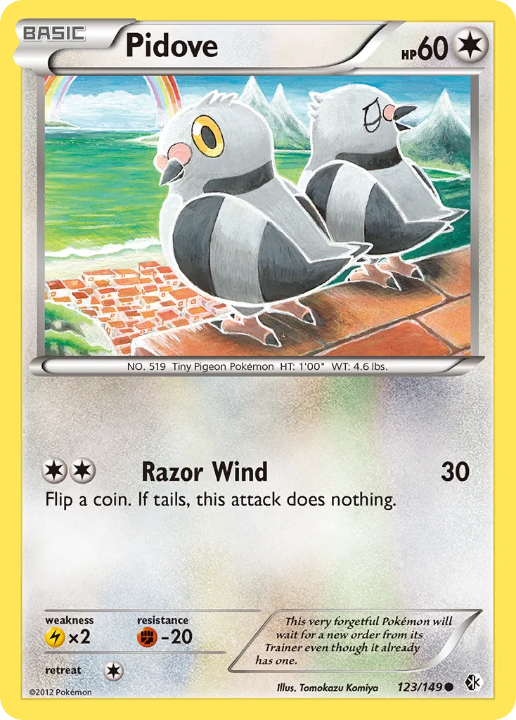 2012 Boundaries Crossed Pidove #123/149 Common card image