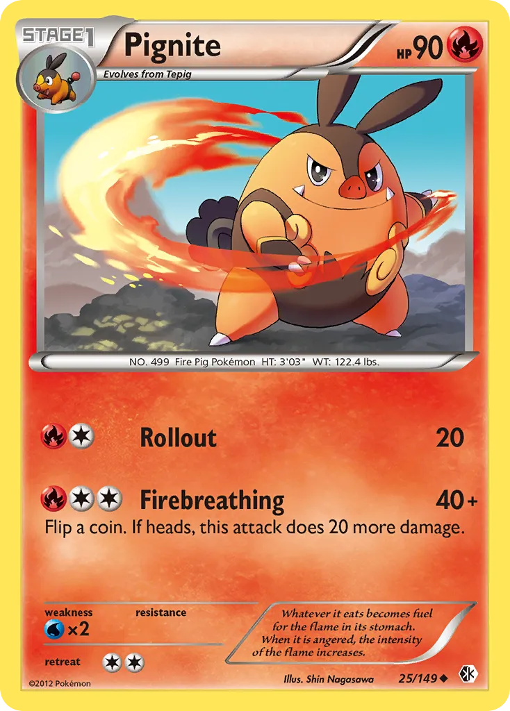 2012 Boundaries Crossed Pignite Uncommon #025/149 Uncommon card image