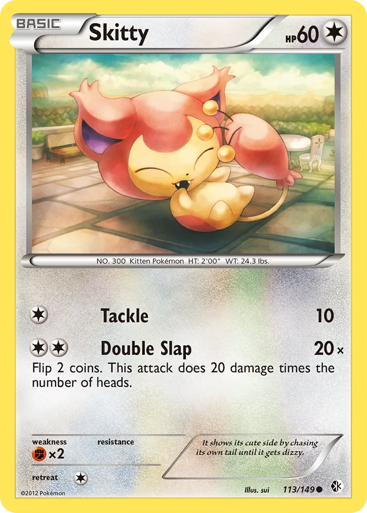 2012 Boundaries Crossed Skitty Common #113/149 Common card image