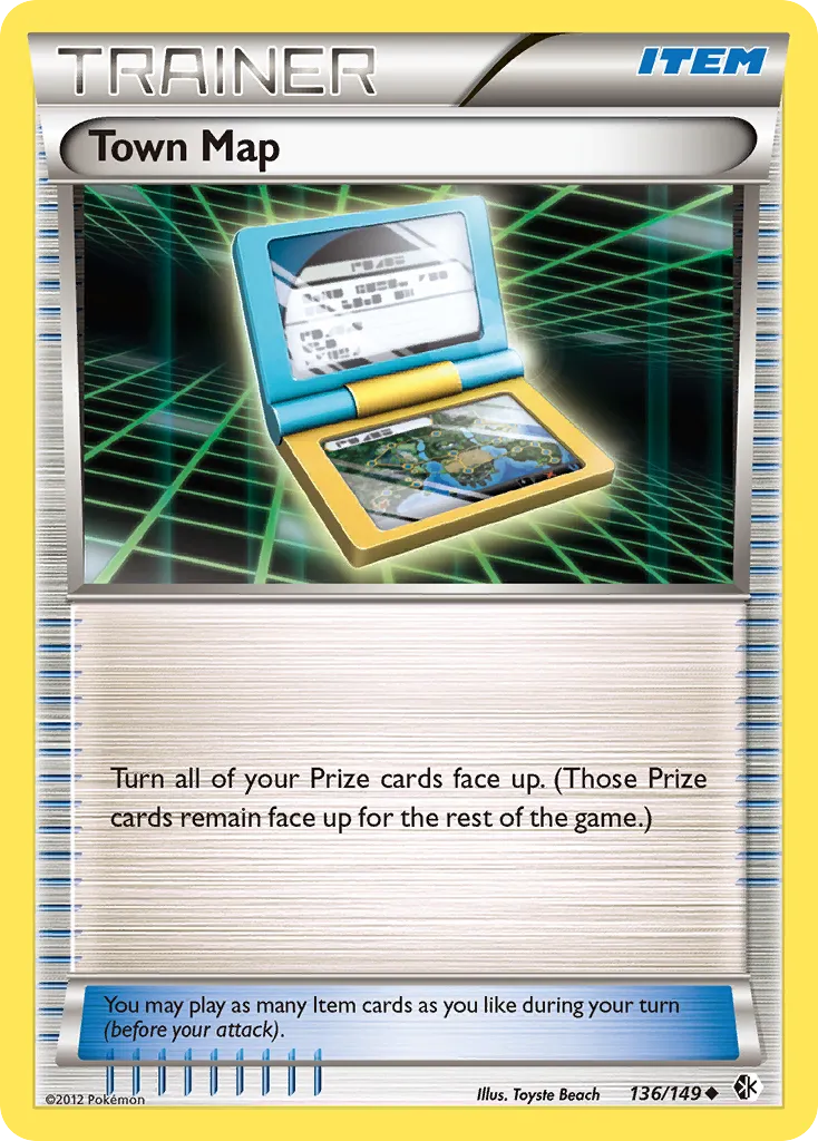2012 Boundaries Crossed Town Map Uncommon #136/149 Uncommon card image