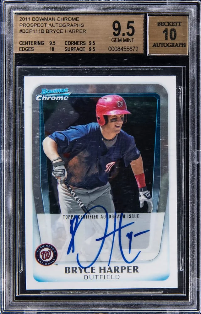 2012 Bowman Chrome Bryce Harper Prospect Autograph #BCP111 card image
