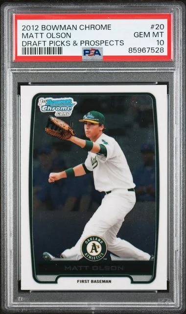 2012 Bowman Chrome Draft Matt Olson Picks & Prospects #20 card image
