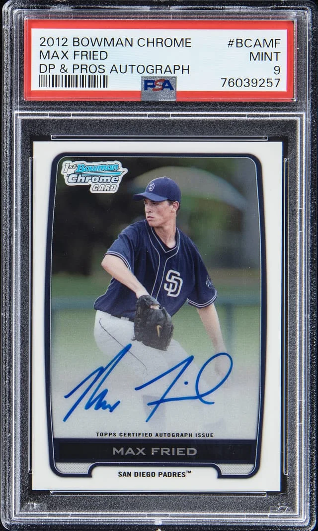 2012 Bowman Chrome Draft Max Fried Pick & Prospects Autograph #BCAMF card image