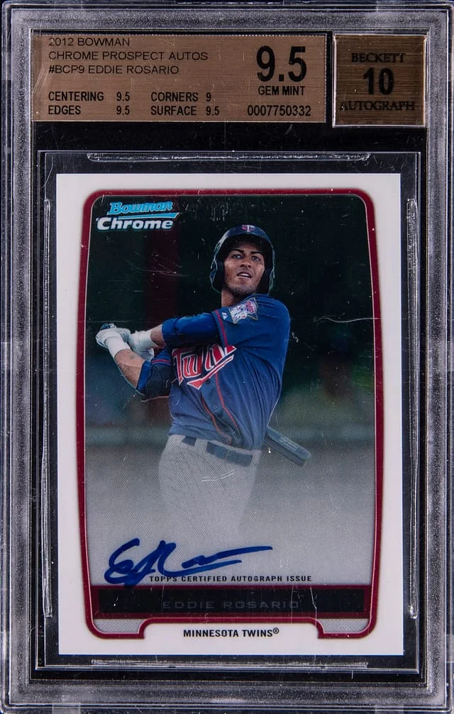 2012 Bowman Chrome Eddie Rosario Prospect Autographs #BCP9 card image