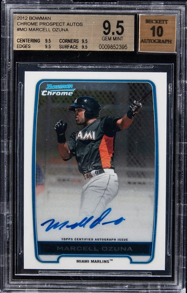 2012 Bowman Chrome Marcell Ozuna Prospect Autographs #BCA-MO card image