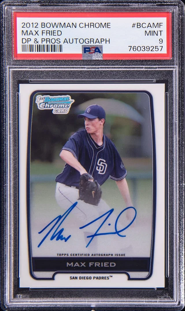 2012 Bowman Chrome Max Fried Draftpicks & Prospect Autograph #BCA-MF card image