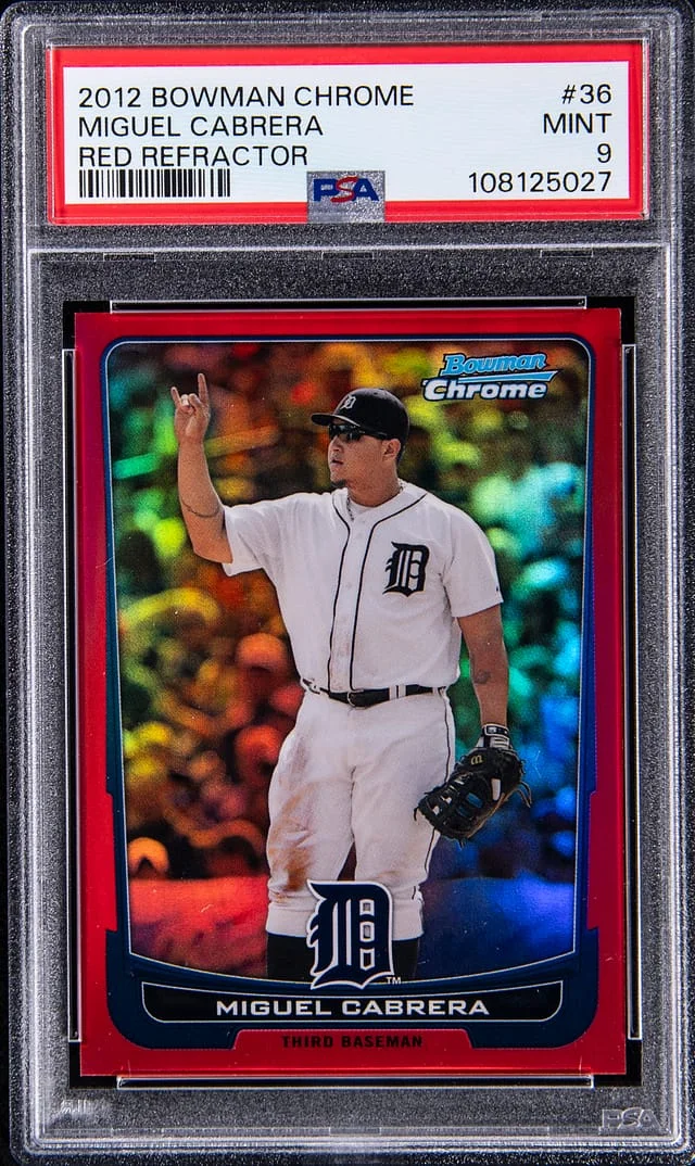 2012 Bowman Chrome Miguel Cabrera Red Refractor #36 card image