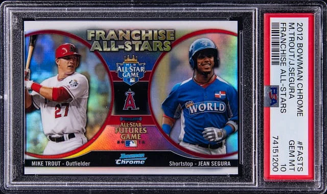 2012 Bowman Chrome Mike Trout/Jean Segura Franchise All-Stars #FAS-TS card image