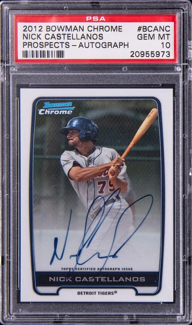 2012 Bowman Chrome Nick Castellanos Prospect Autograph #BCA-NC card image