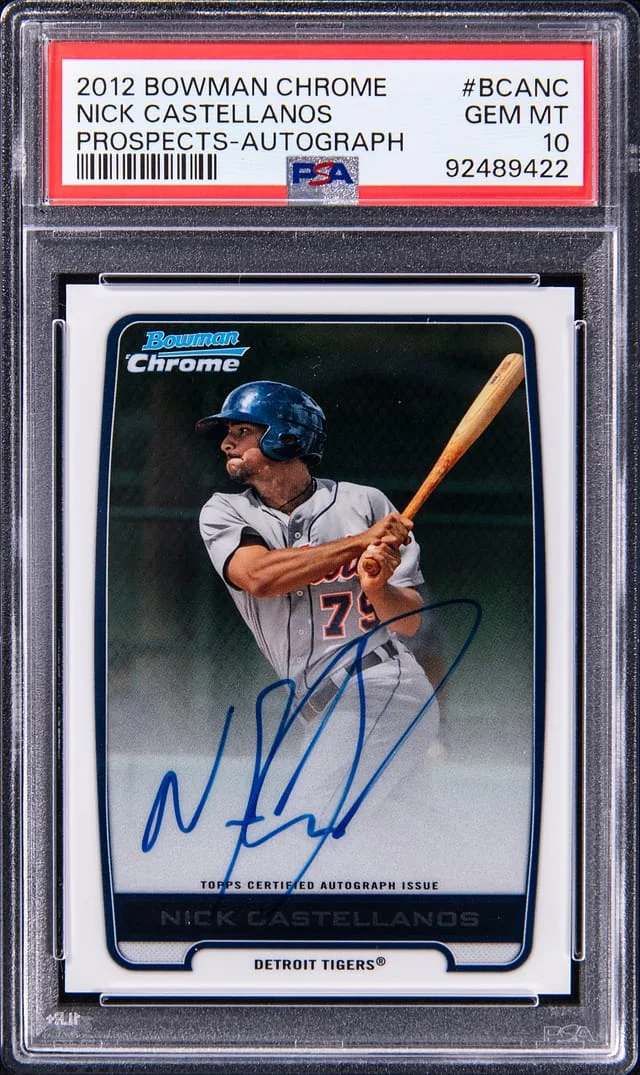 2012 Bowman Chrome Nick Castellanos Prospects-Autograph #BCANC card image