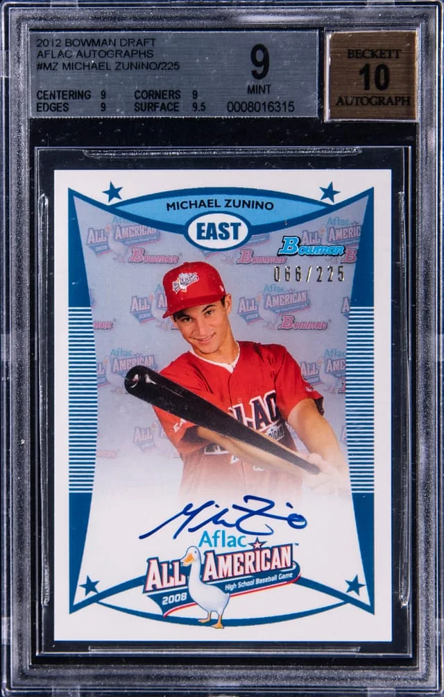 2012 Bowman Draft Michael Zunino #AFLAC-MZ card image
