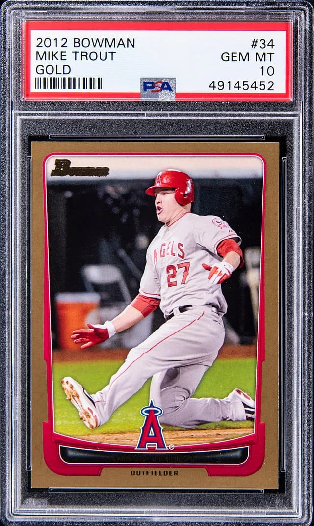 2012 Bowman Mike Trout Gold #34 card image