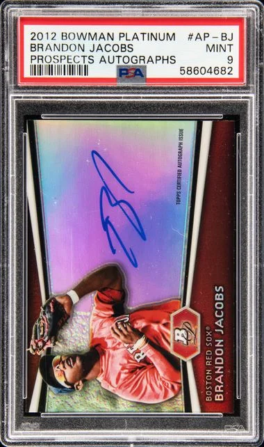 2012 Bowman Platinum Brandon Jacobs Prospects Autographs #AP-BJ card image