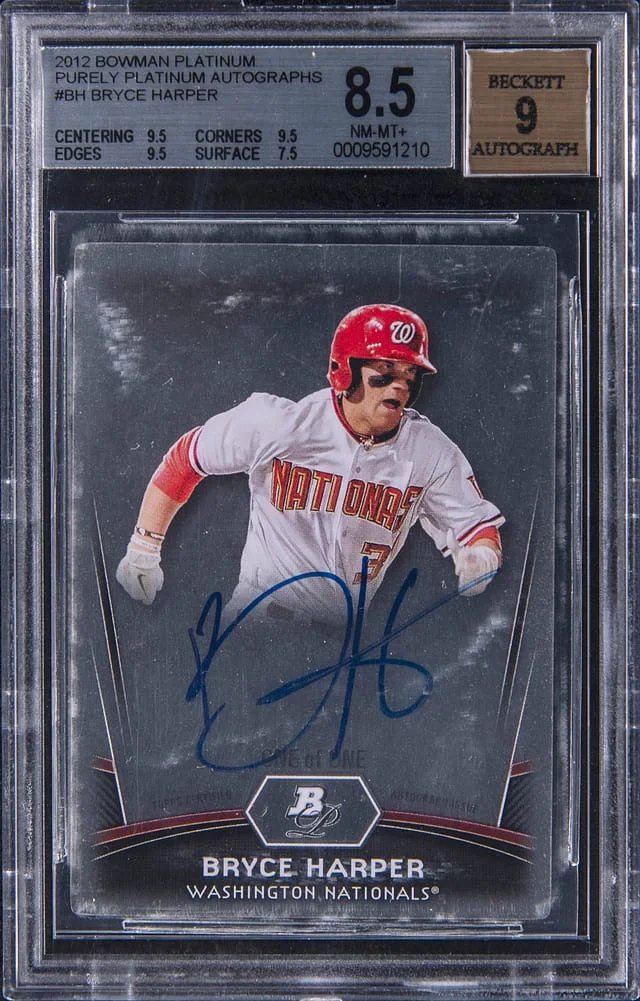 2012 Bowman Platinum Bryce Harper Purely Platinum Autograph #PP-BH card image