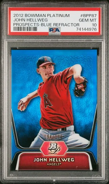 2012 Bowman Platinum John Hellweg Prospects Blue Refractor #BPP87 card image