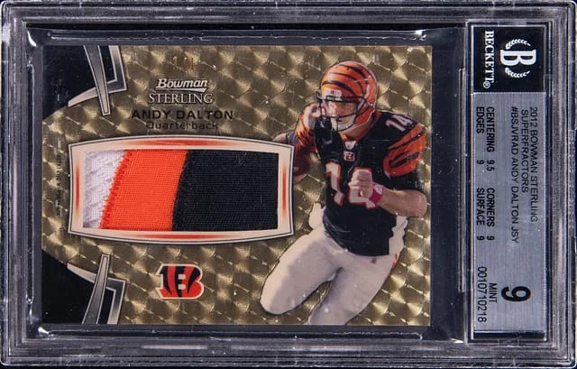2012 Bowman Sterling Andy Dalton Superfractor #BSJVR-AD card image