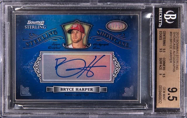 2012 Bowman Sterling Bryce Harper Showcase Autographs #SAS-BH card image
