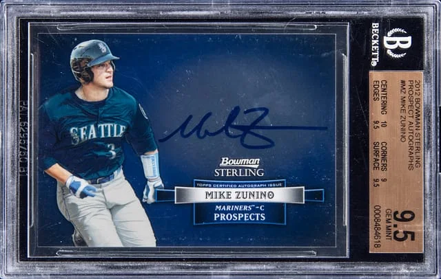 2012 Bowman Sterling Mike Zunino Prospect Autograph #BSAP-MZ card image