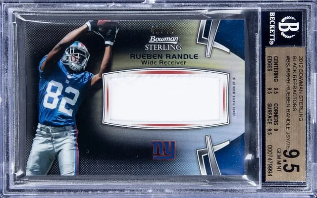 2012 Bowman Sterling Rueben Randle Black Refractors #BSJRR-RR card image
