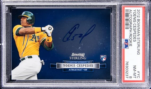 2012 Bowman Sterling Yoenis Cespedes Autograph #YC card image