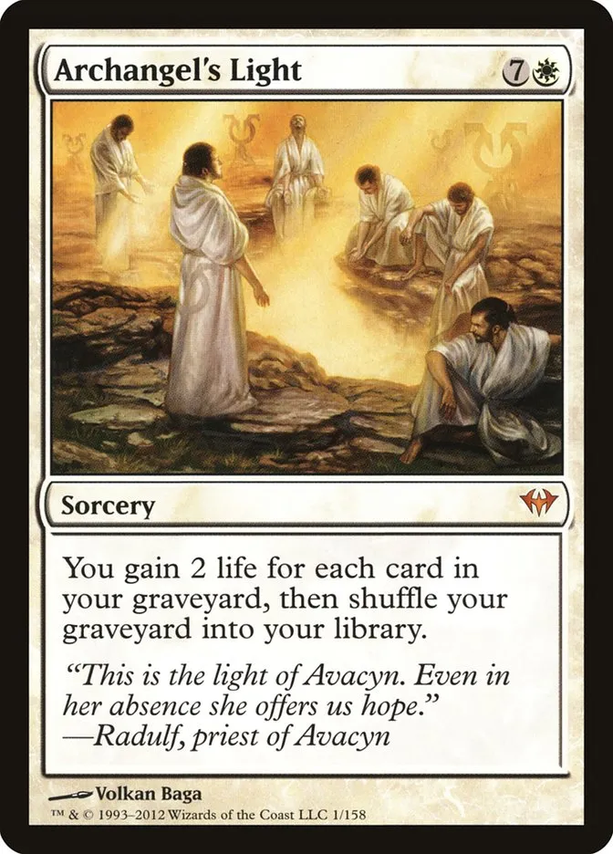 2012 Dark Ascension Archangel's Light mythic #1 unlisted card image