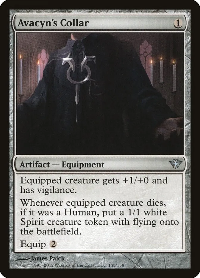 2012 Dark Ascension Avacyn's Collar uncommon #145 unlisted card image
