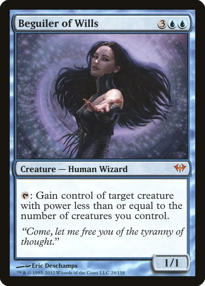 2012 Dark Ascension Beguiler of Wills mythic #28 unlisted card image