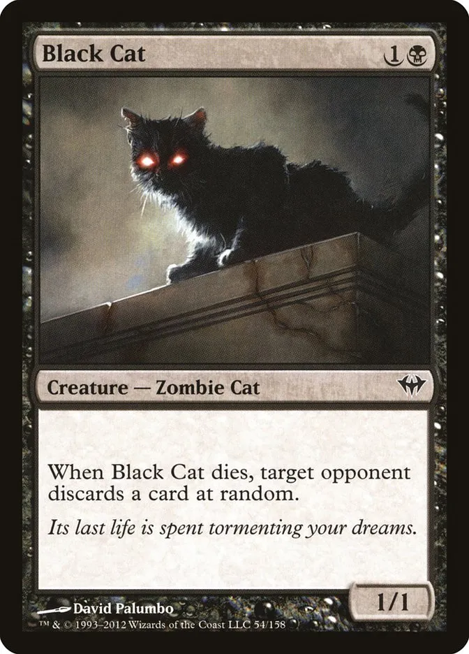 2012 Dark Ascension Black Cat common #54 unlisted card image